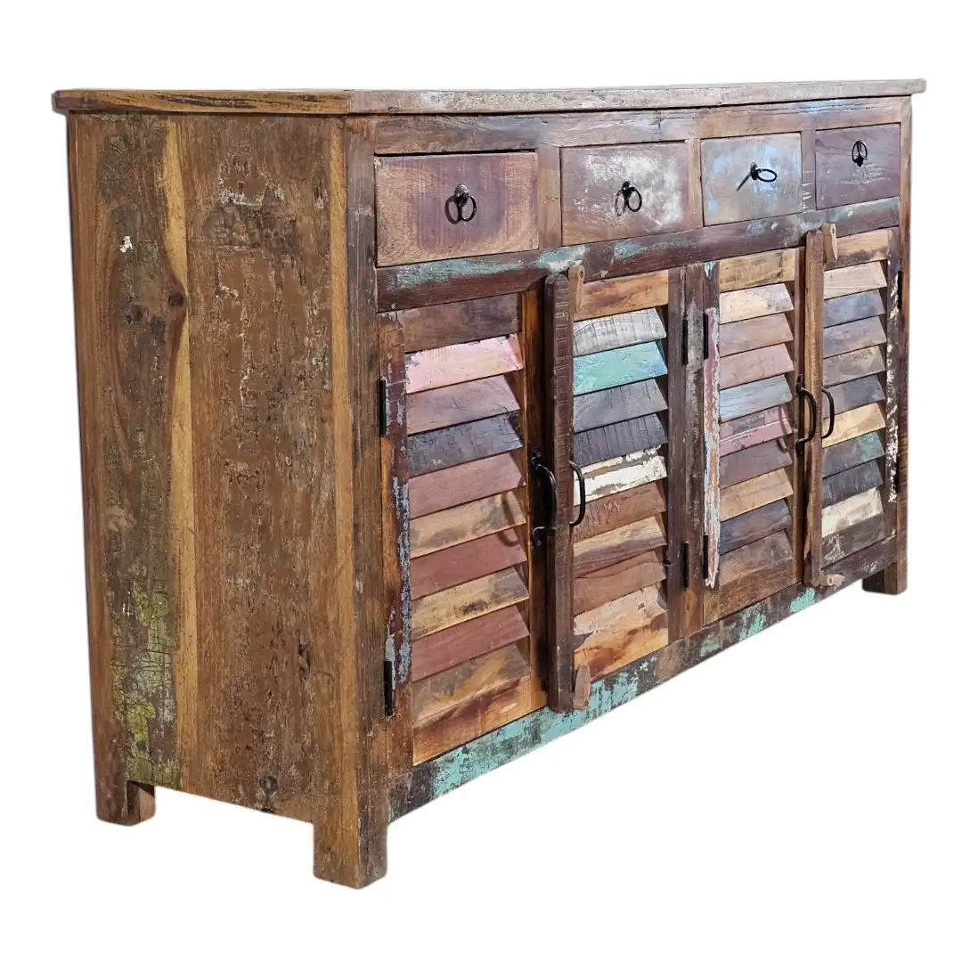 The Coastal Haveli Reclaimed Shutter Sideboard