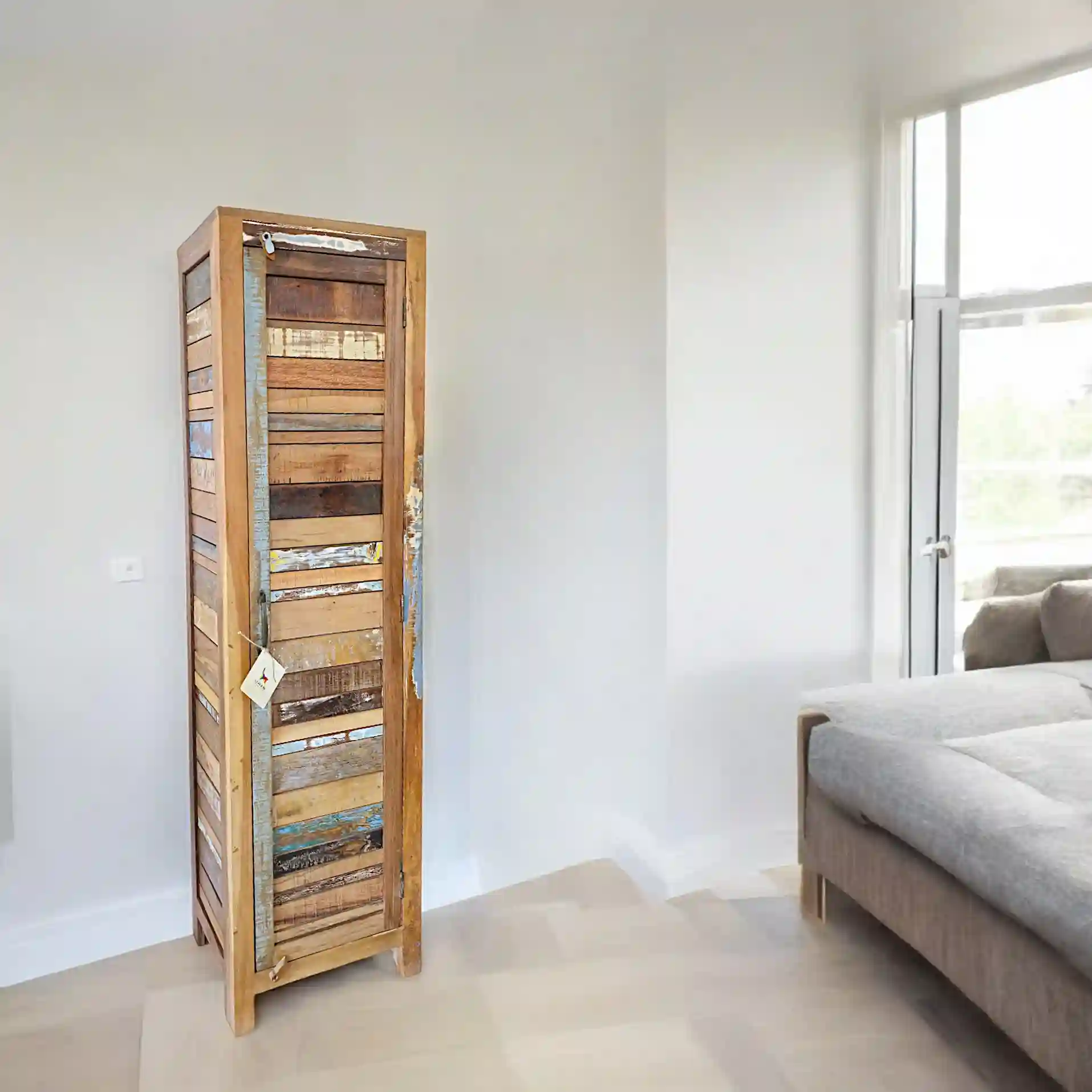 RECLAIMED ONE DOOR TOWER CABINET