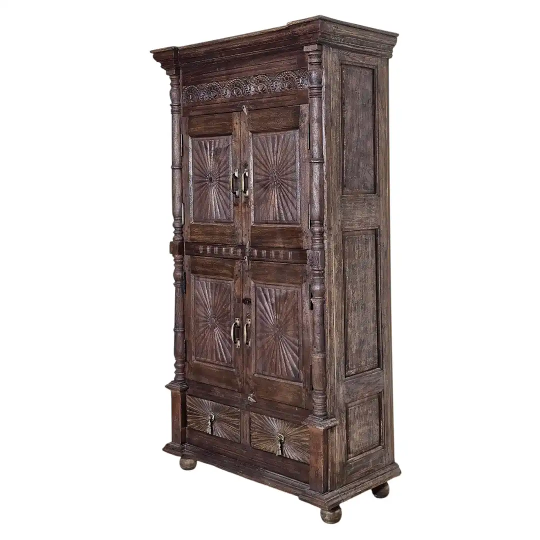 The Marwar Palace Arcaded Multi-Fluted Armoire
