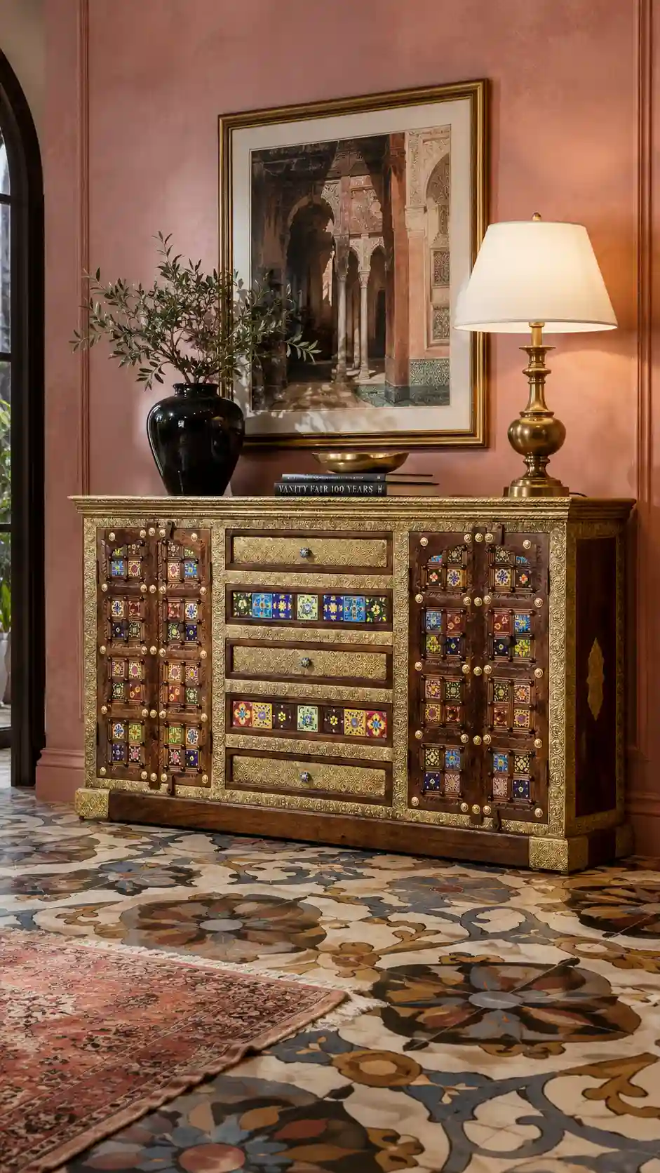 The Jahangir-e-Gulzar  Rosewood Credenza