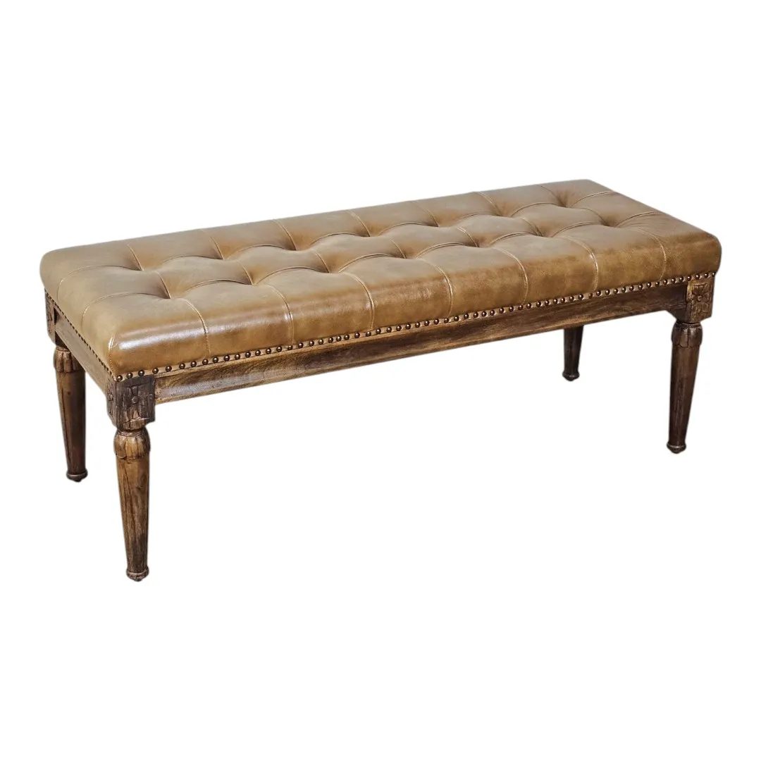 The Chesterfield Heritage Leather Bench