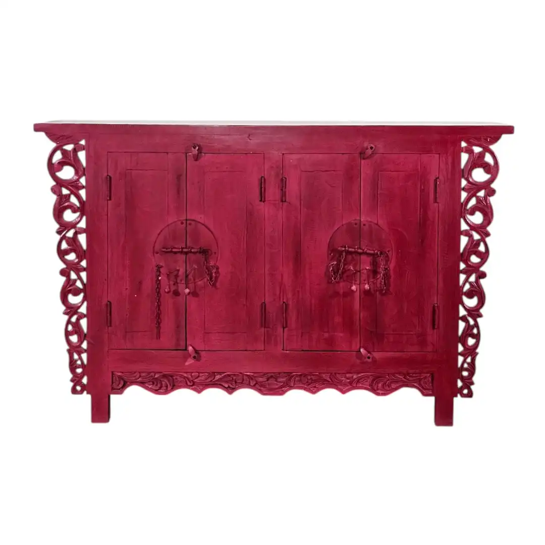 The Avery Heritage Arched Sideboard / بوفيه إيفري التراثي المقوس من خشب المانجو الصلب