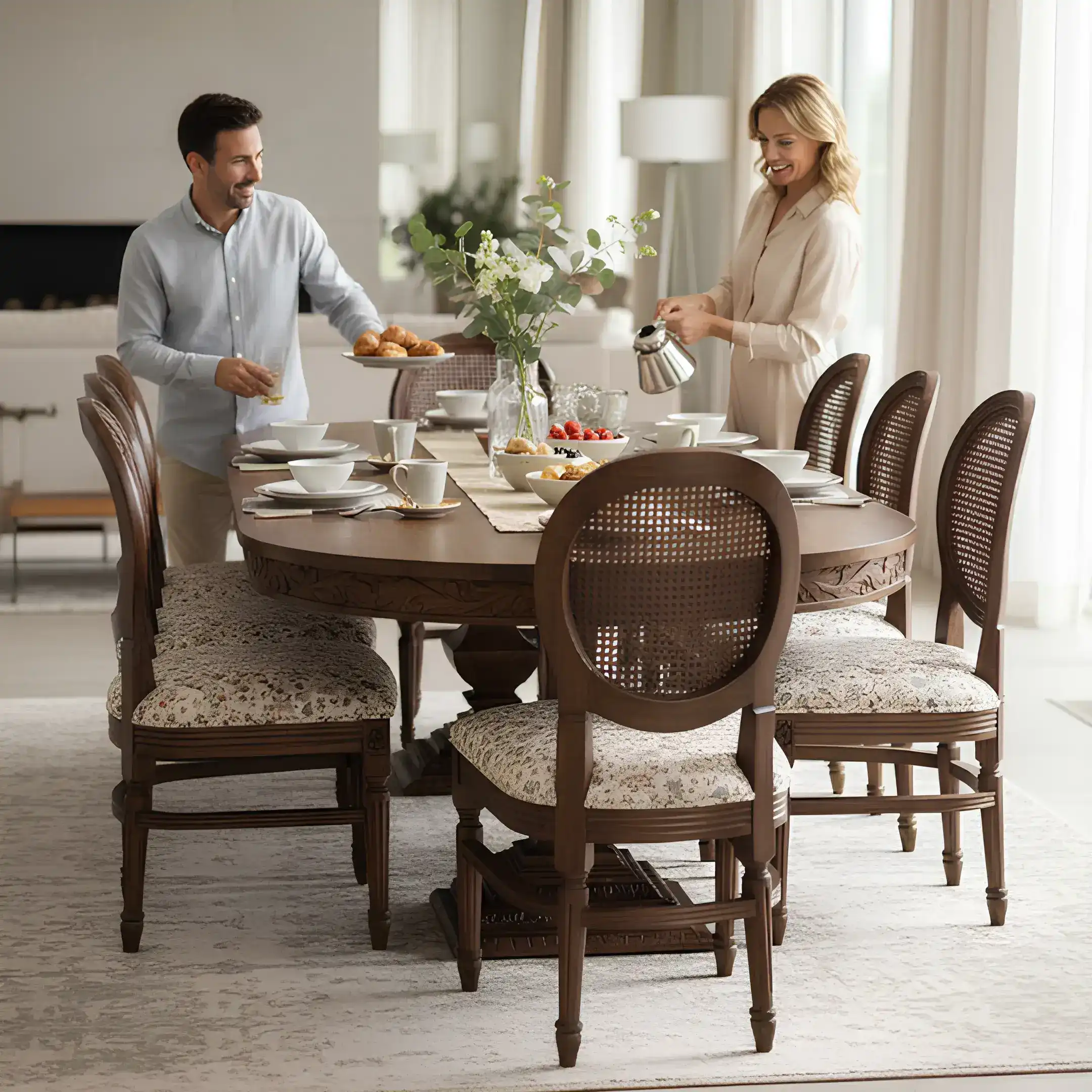 The 'Heritage' Hand-Carved Dining Table