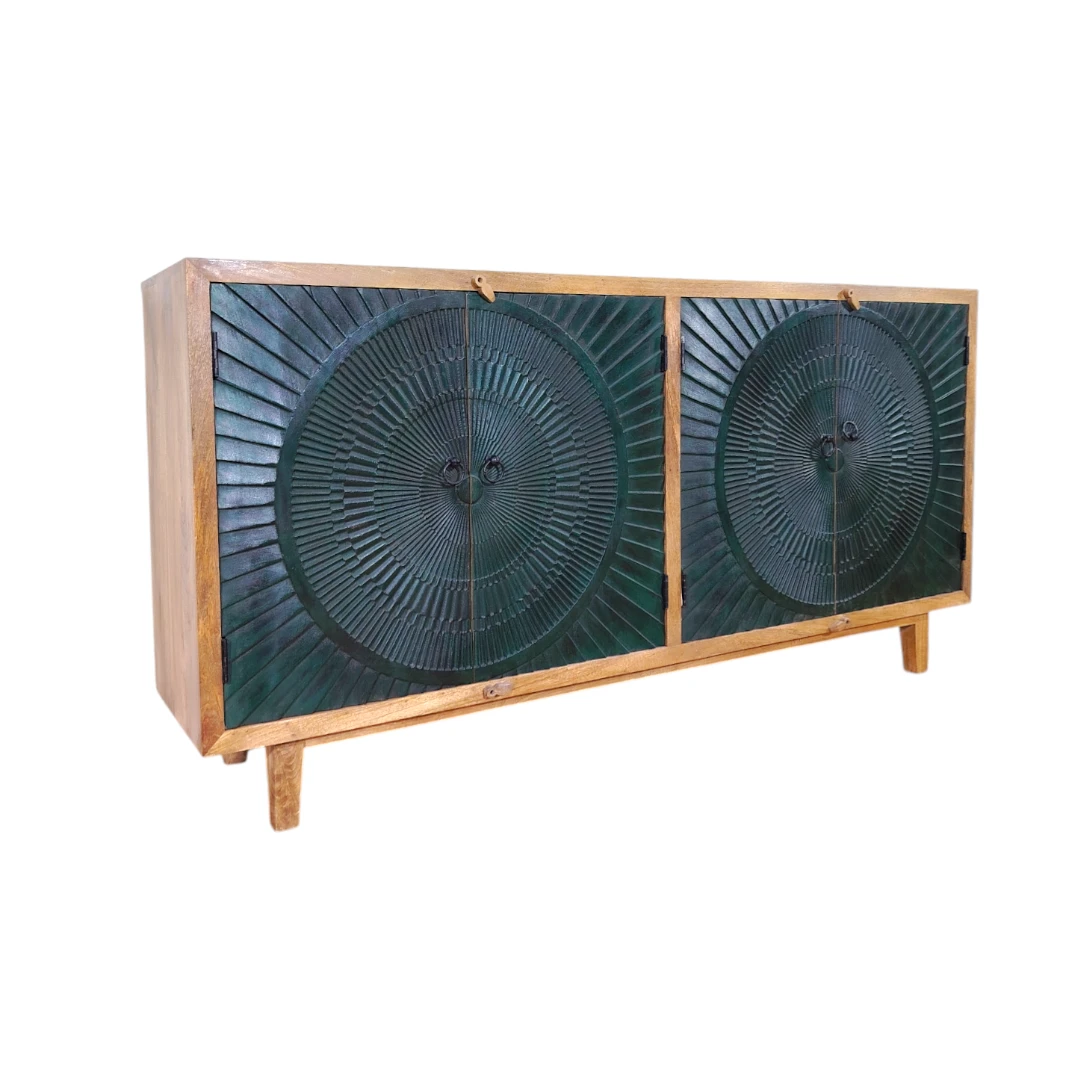 Verdant Radial Carved Credenza
