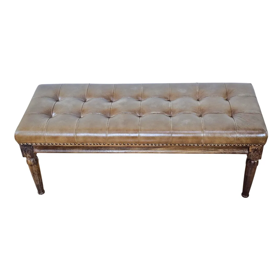 The Chesterfield Heritage Leather Bench