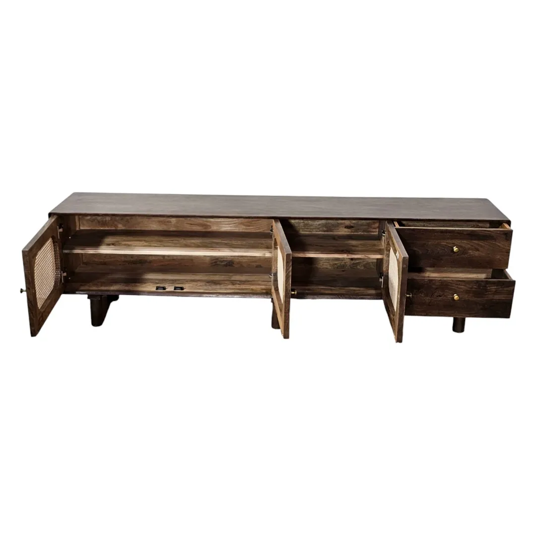 The Metro-Boho Media Bench (Urban Rattan Edition)