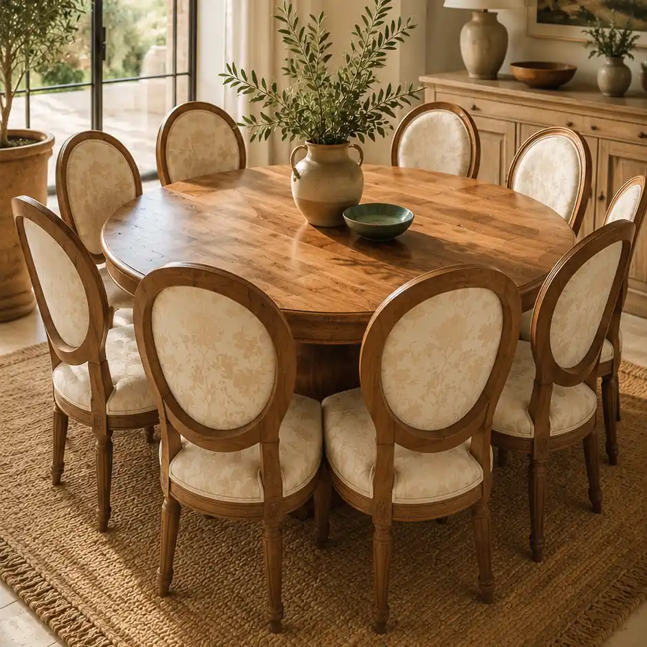 The 'Gathering' Round Teak Table