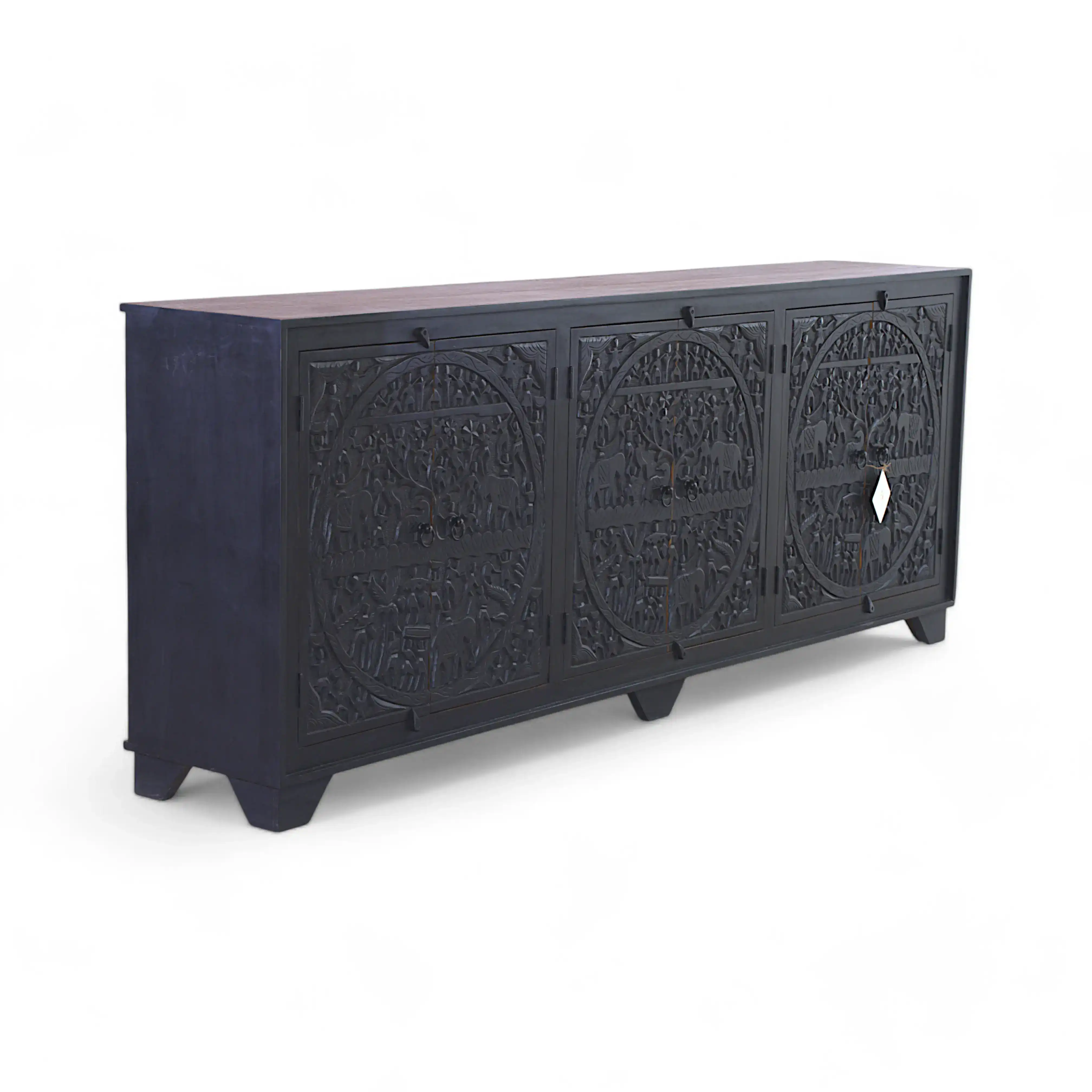Mahout’s Journey: Noir Relief Heritage Sideboard