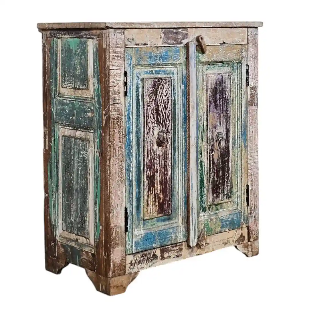 The Delhi Imperial Geometric Reclaimed Bedside Cabinet