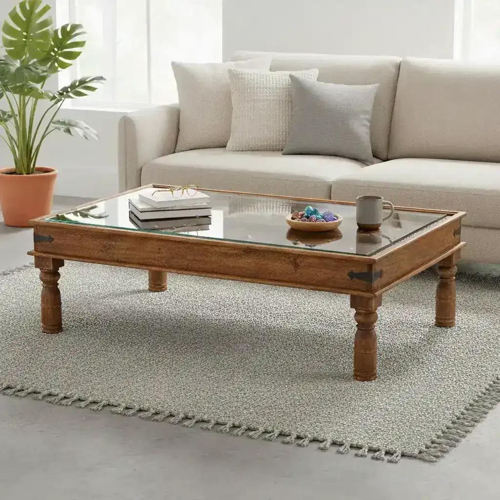 Bab Aziza Jali Carved Coffee Table