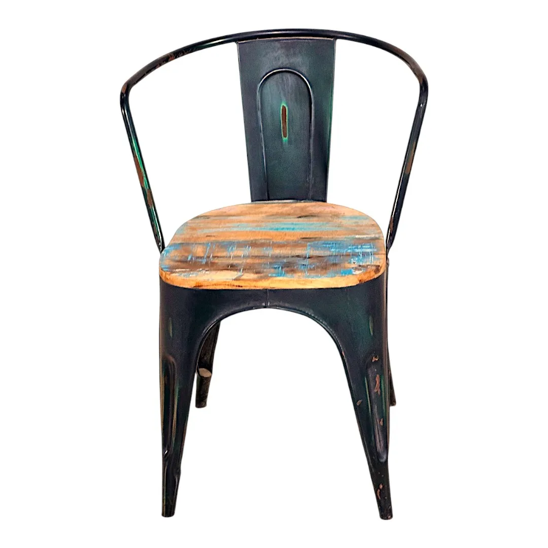 The District Reclaimed Wood and Metal Armchair