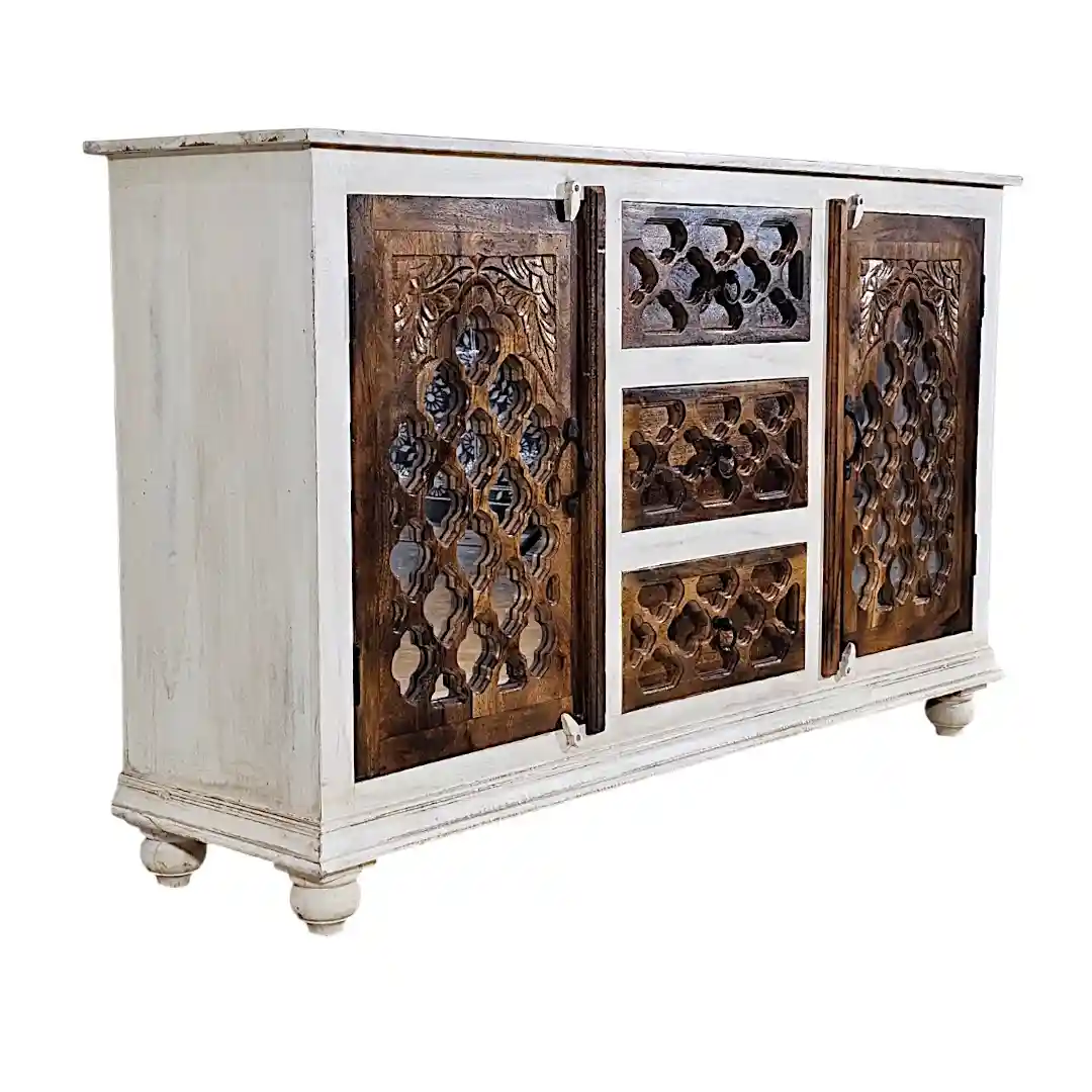 The Jali Mirrored  Sideboard