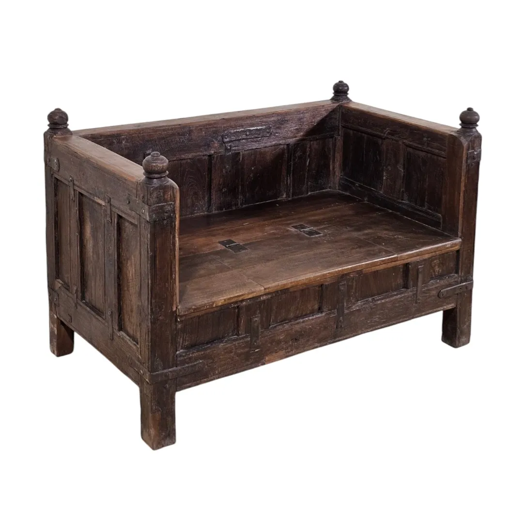 The Avadh Sovereign Trunk Settee Bench