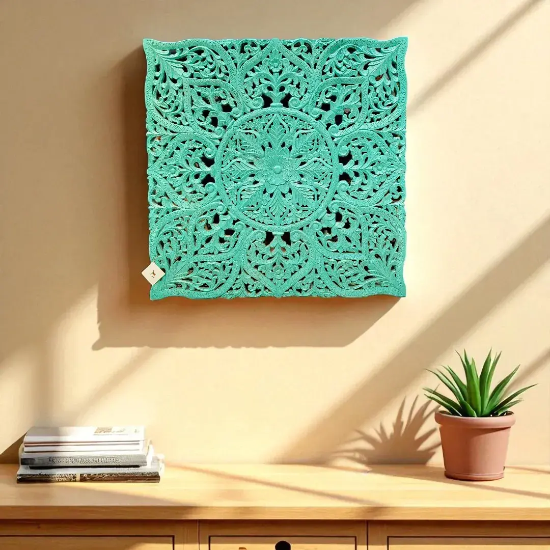 The Verdant Mandala Carved Panel