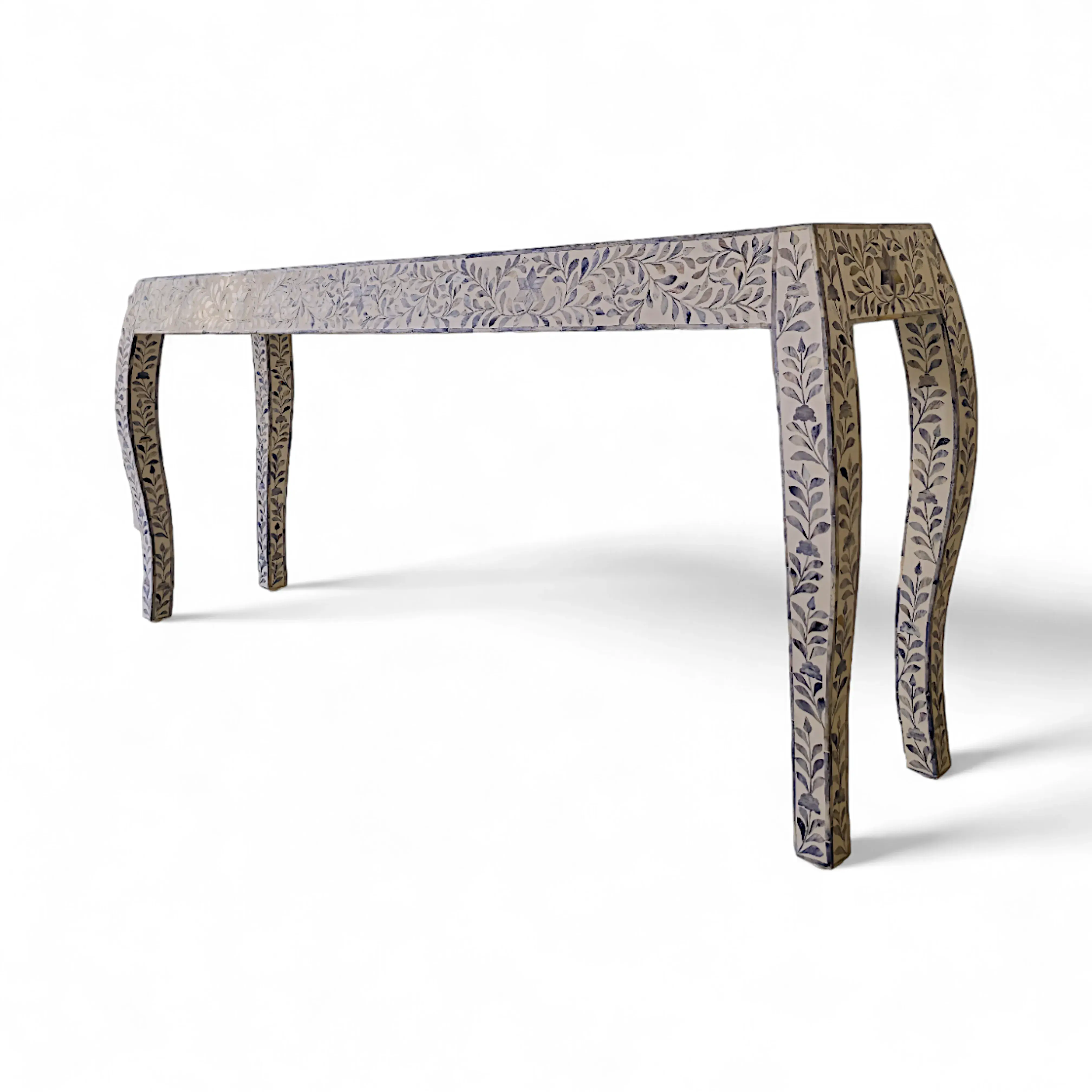 Bone inlay console