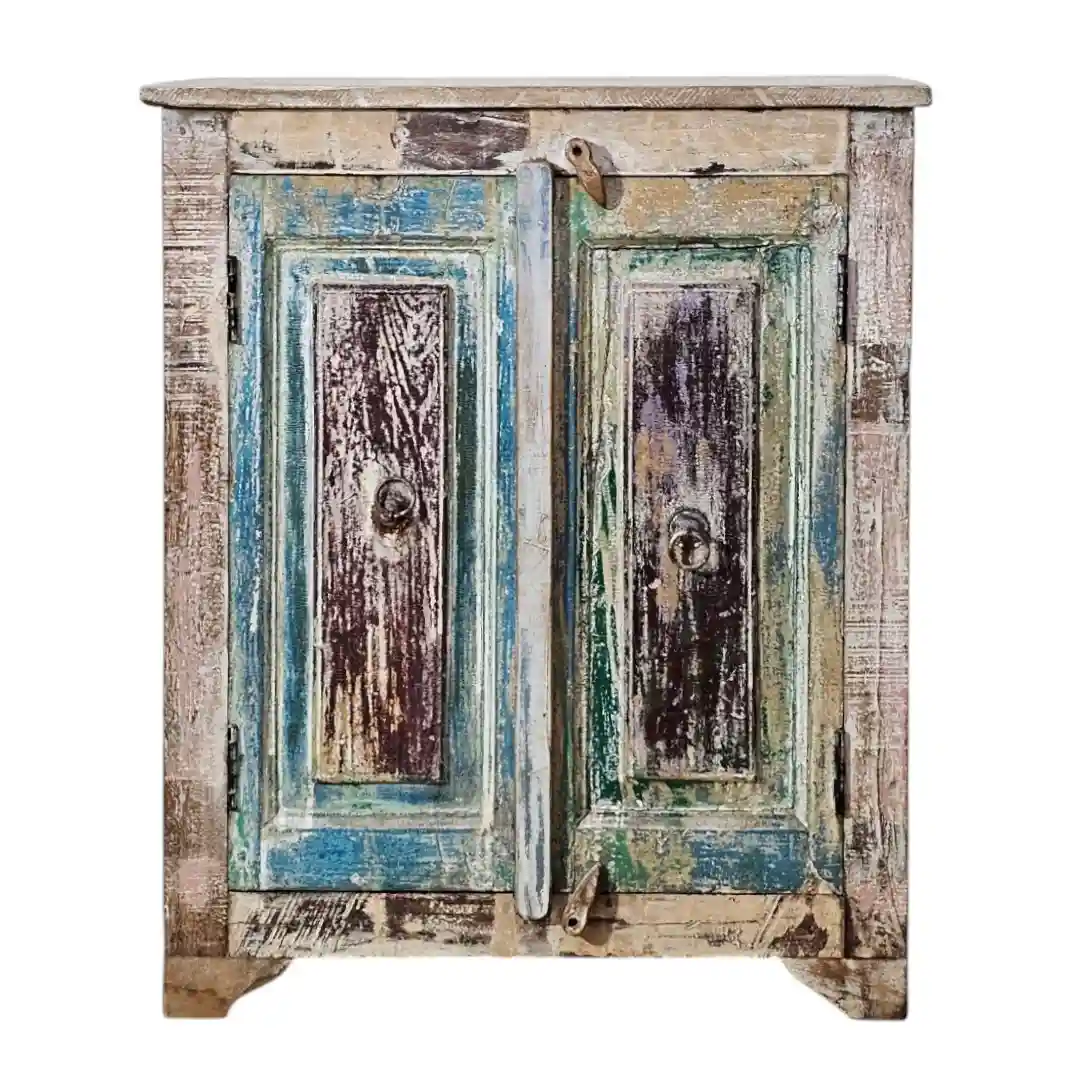 The Delhi Imperial Geometric Reclaimed Bedside Cabinet