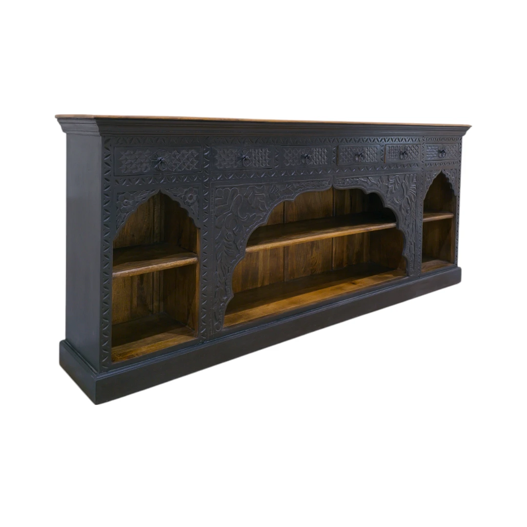 The Aura Carved Media Credenza