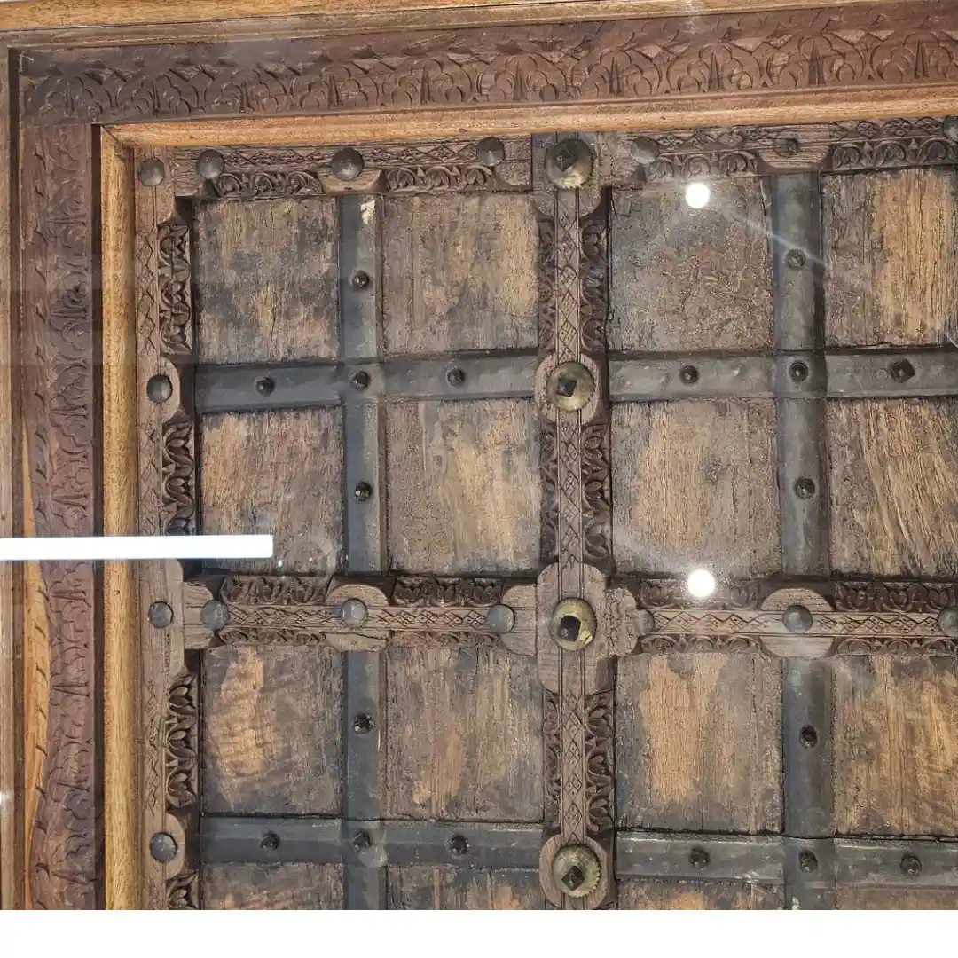 The Reclaimed Haveli Glass-Top Coffee Table