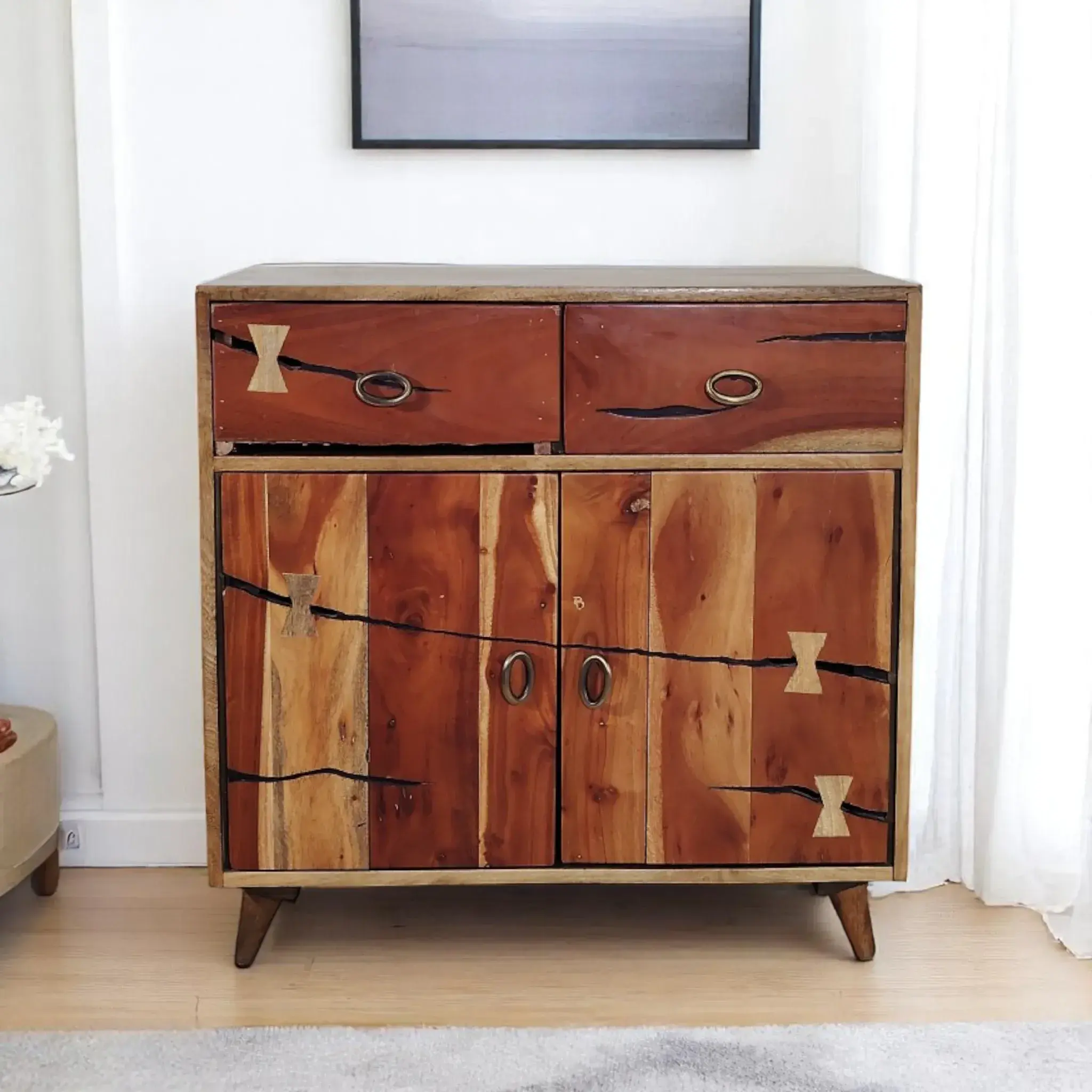 Kintsugi Acacia Cabinet