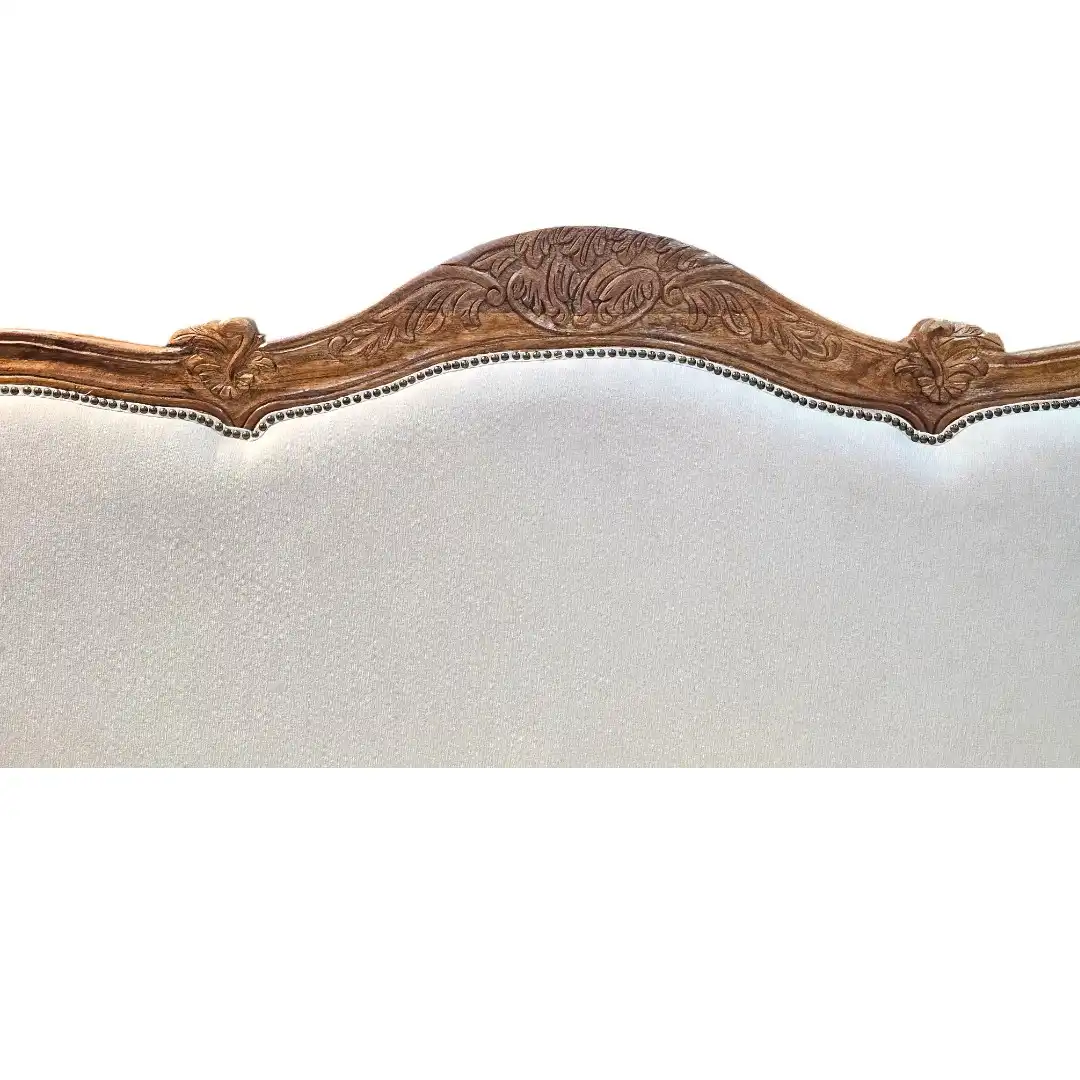 Al-Amira Upholstered Mango Wood Bedstead