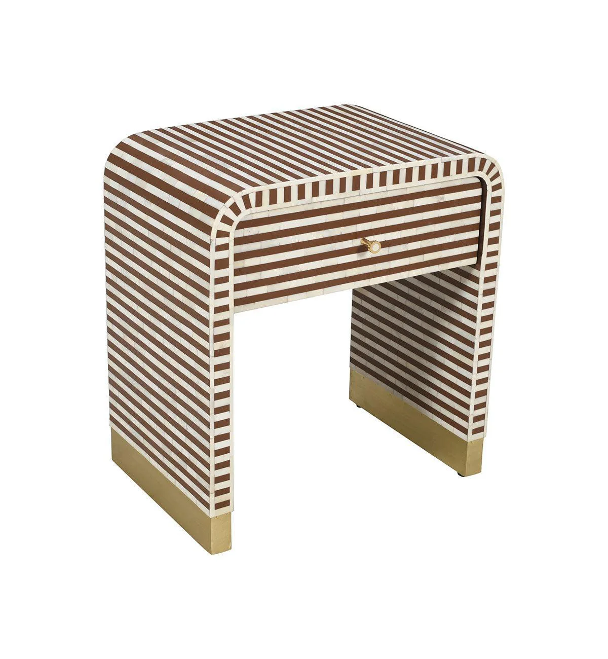 Striped Bedside Drawer | طاولة جانبية مخططة