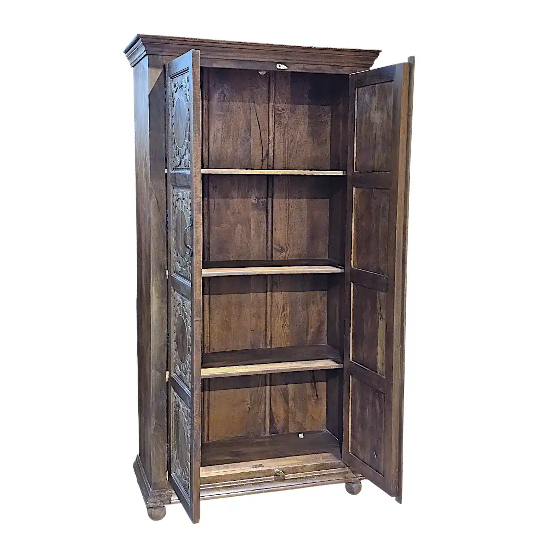 The Lotus Carved Wardrobe