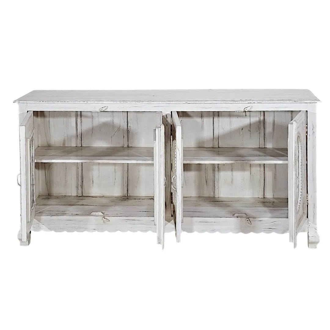 The Haft-Rang Naqsh 4-Door Glass Credenza