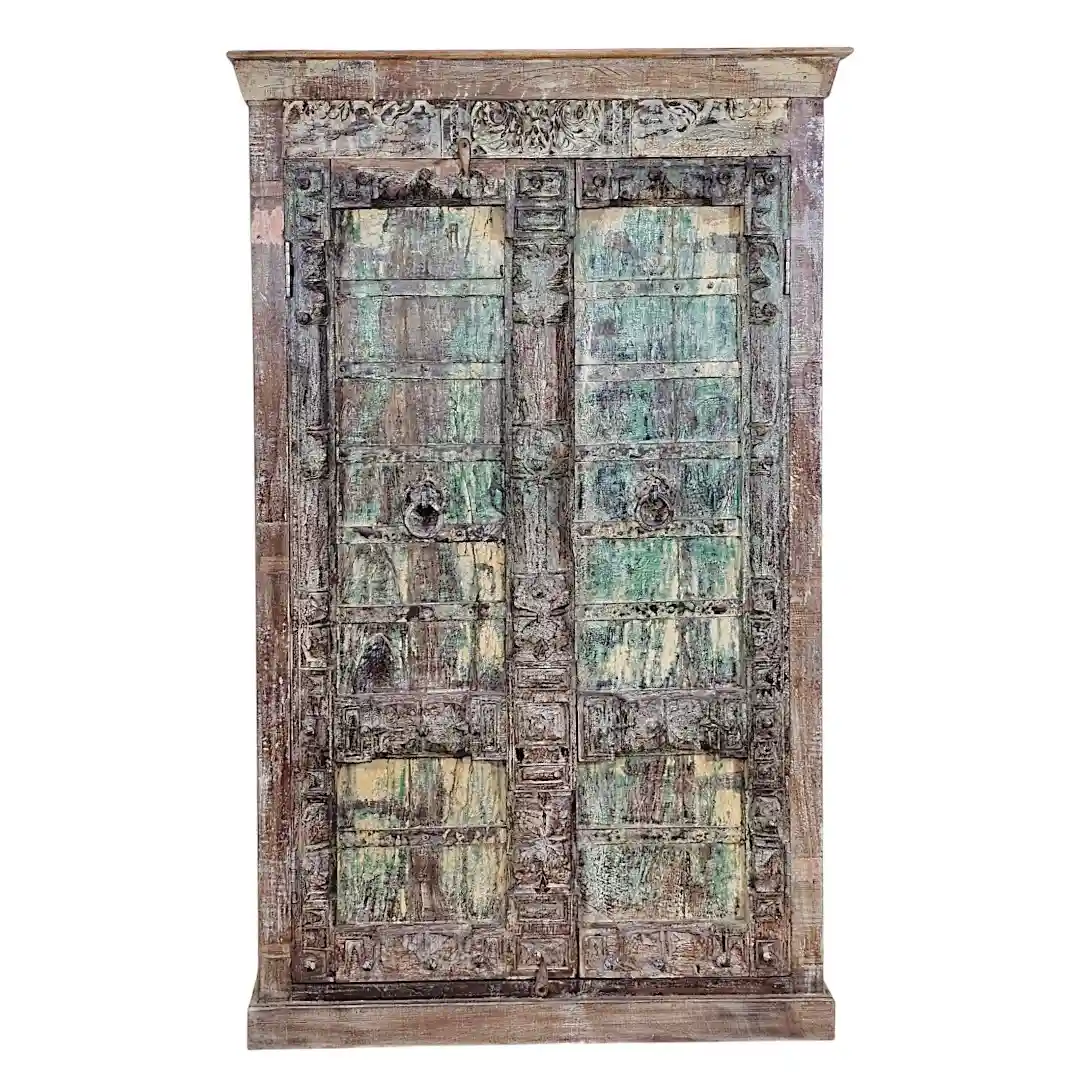 The Madurai Floral Relief Reclaimed Armoire