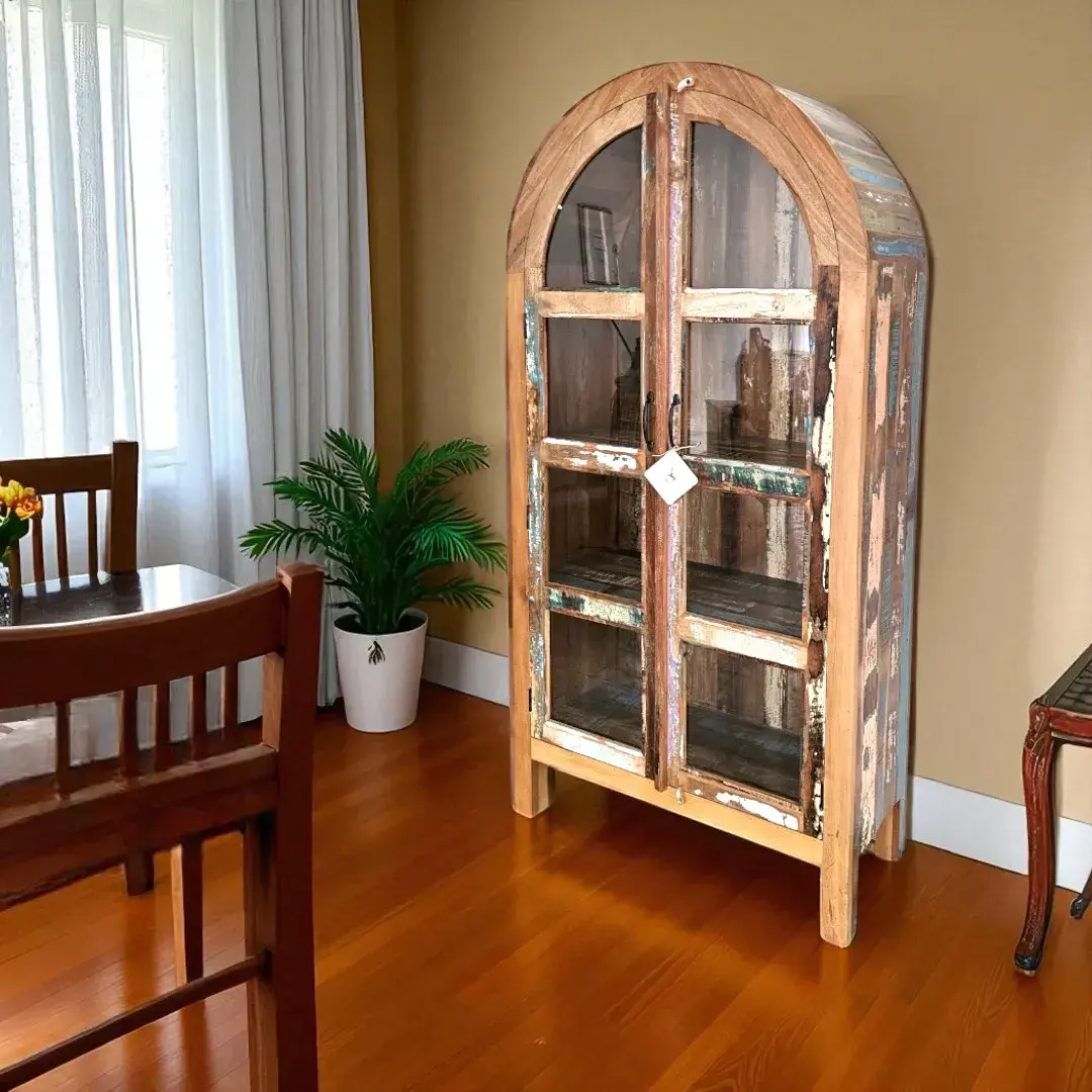 Vintage Charm Display Cabinet