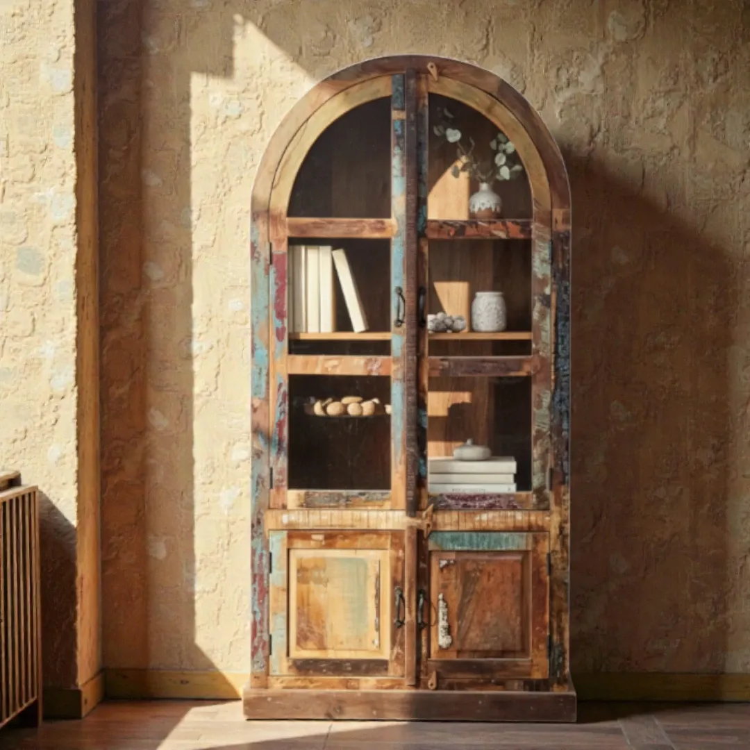 Archway Reclaimed Wood Display Cabinet