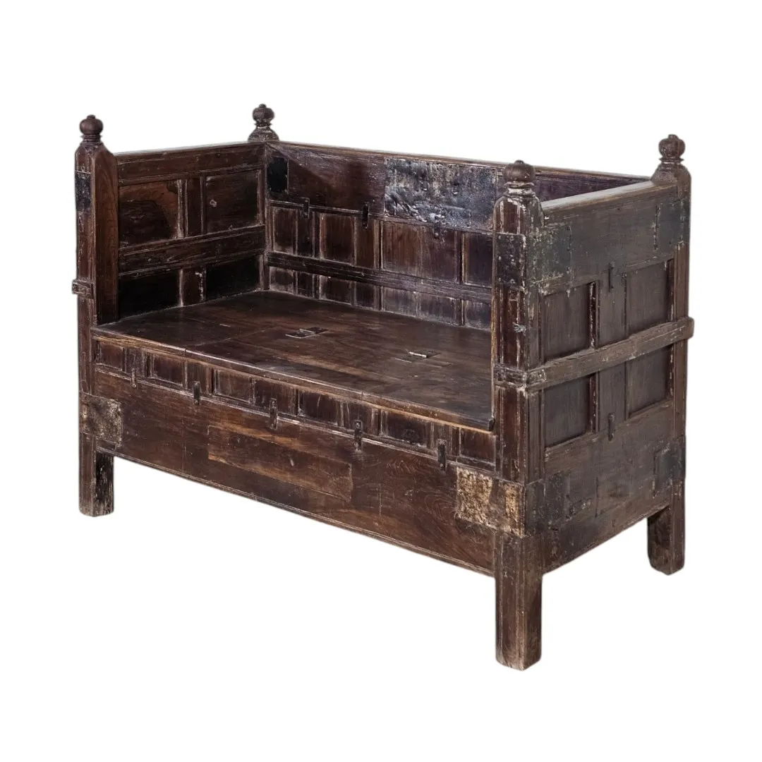 The Avadh Sovereign Trunk Settee Bench