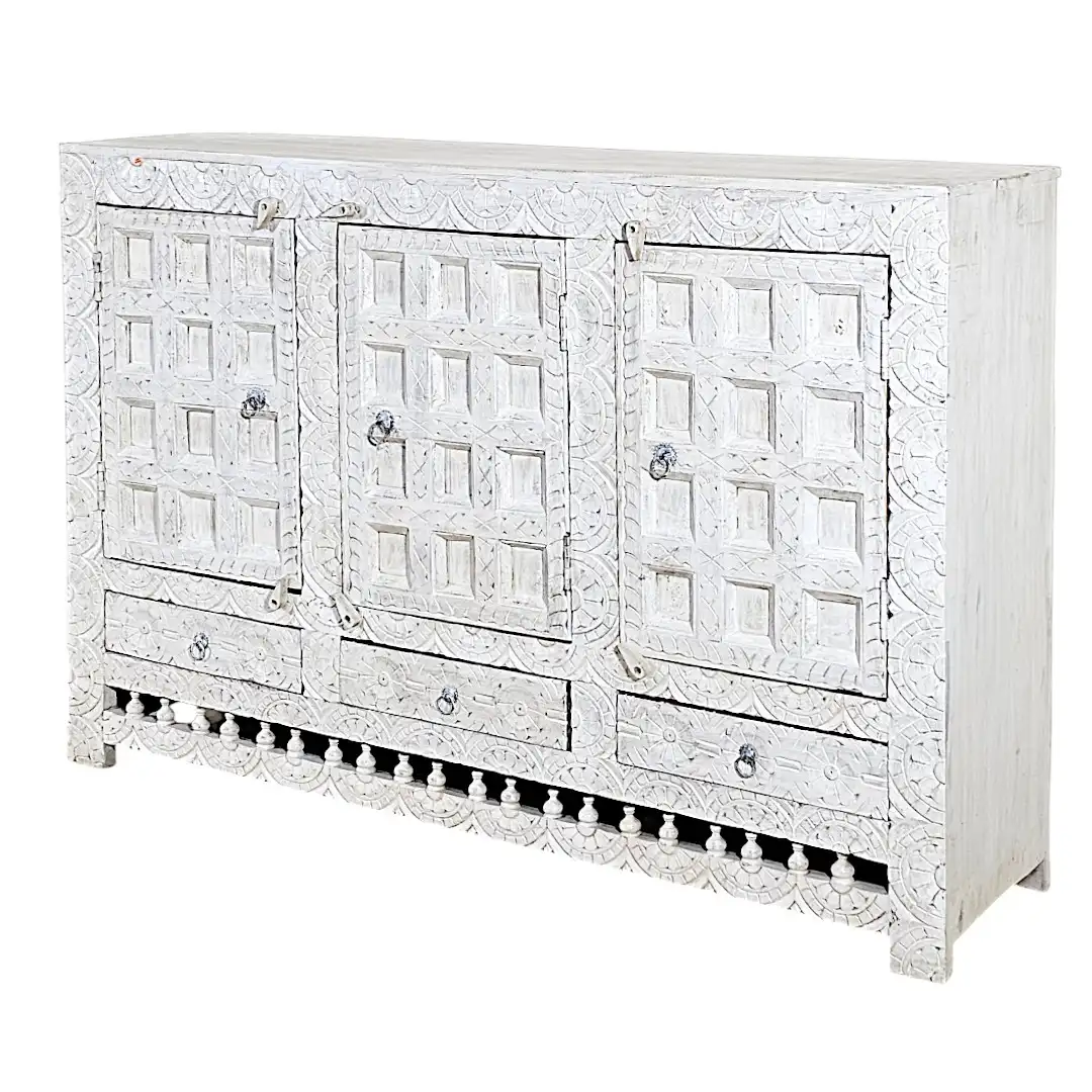 The Evangeline Carved Haveli Credenza