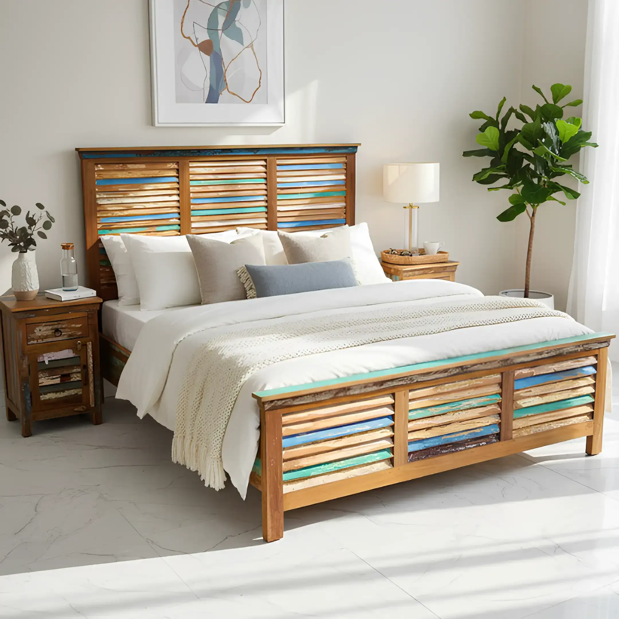 Driftwood Salvage Panel Bed