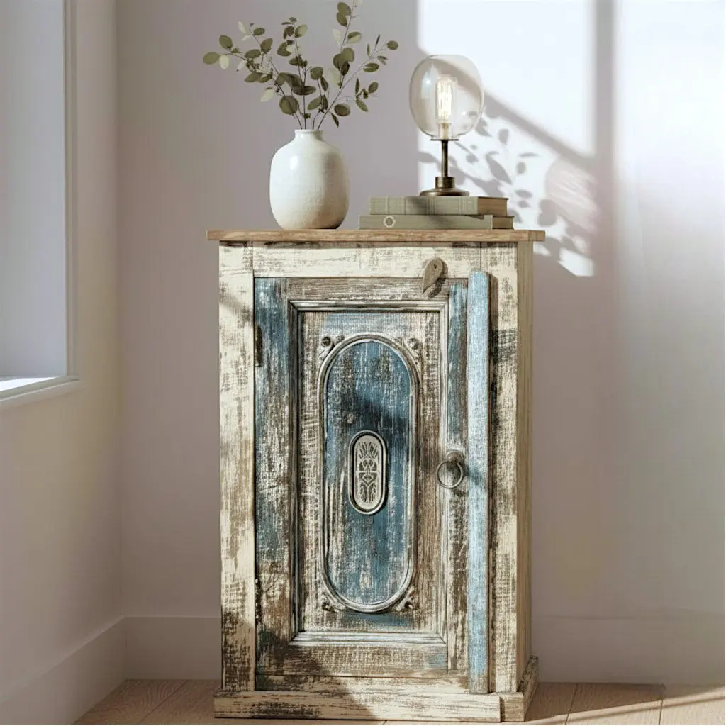 Rustic Heritage Nightstand (Mesa de Noche Rústica)