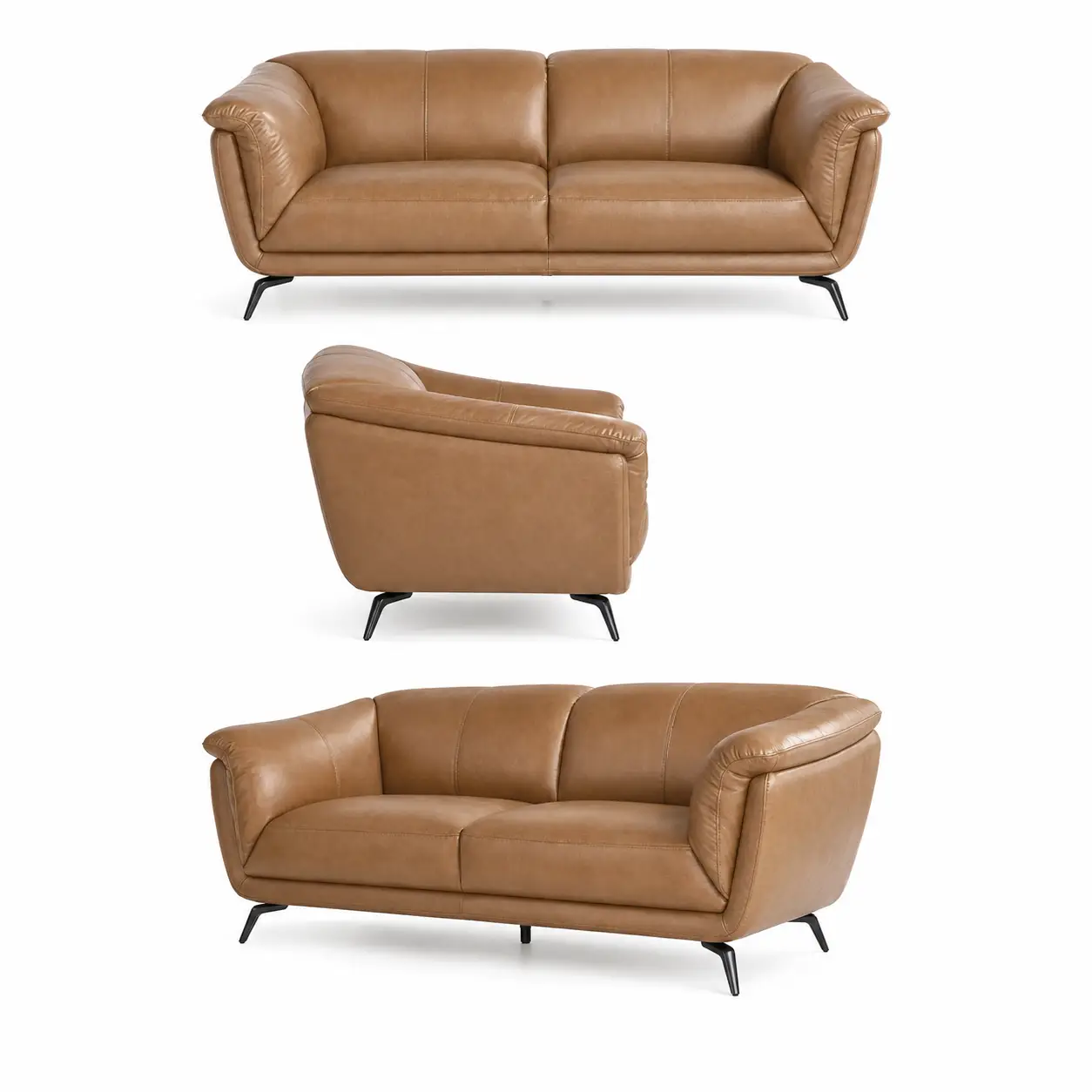 The Val D'Orsa Royal Horizon Leather Loveseat