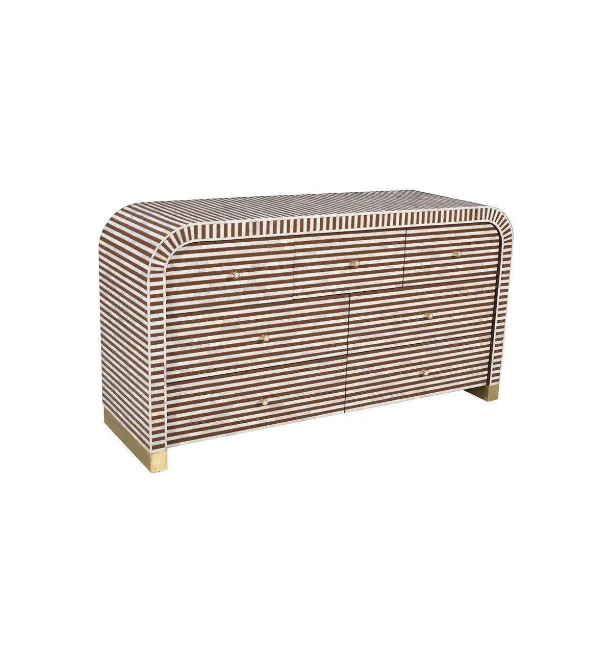 Coastal Stripe 7-Drawer Dresser