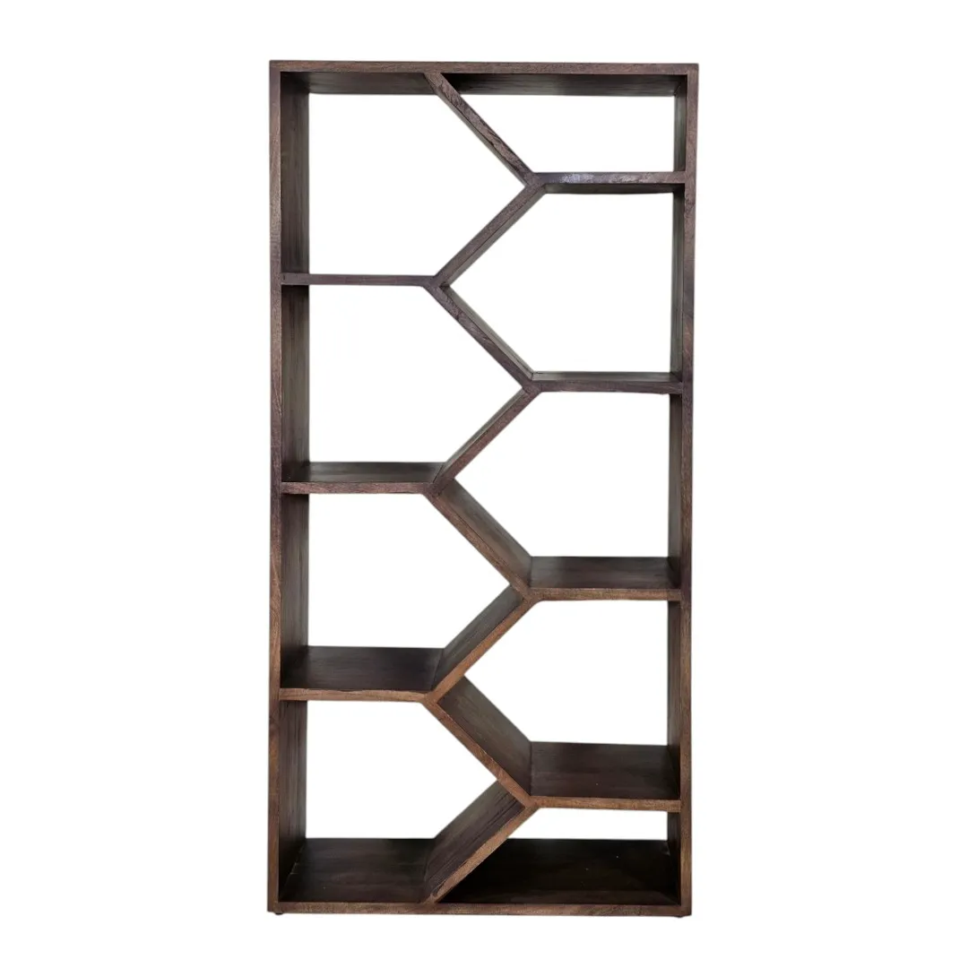 The Mesoamerican Stepped Totem Lattice Shelf