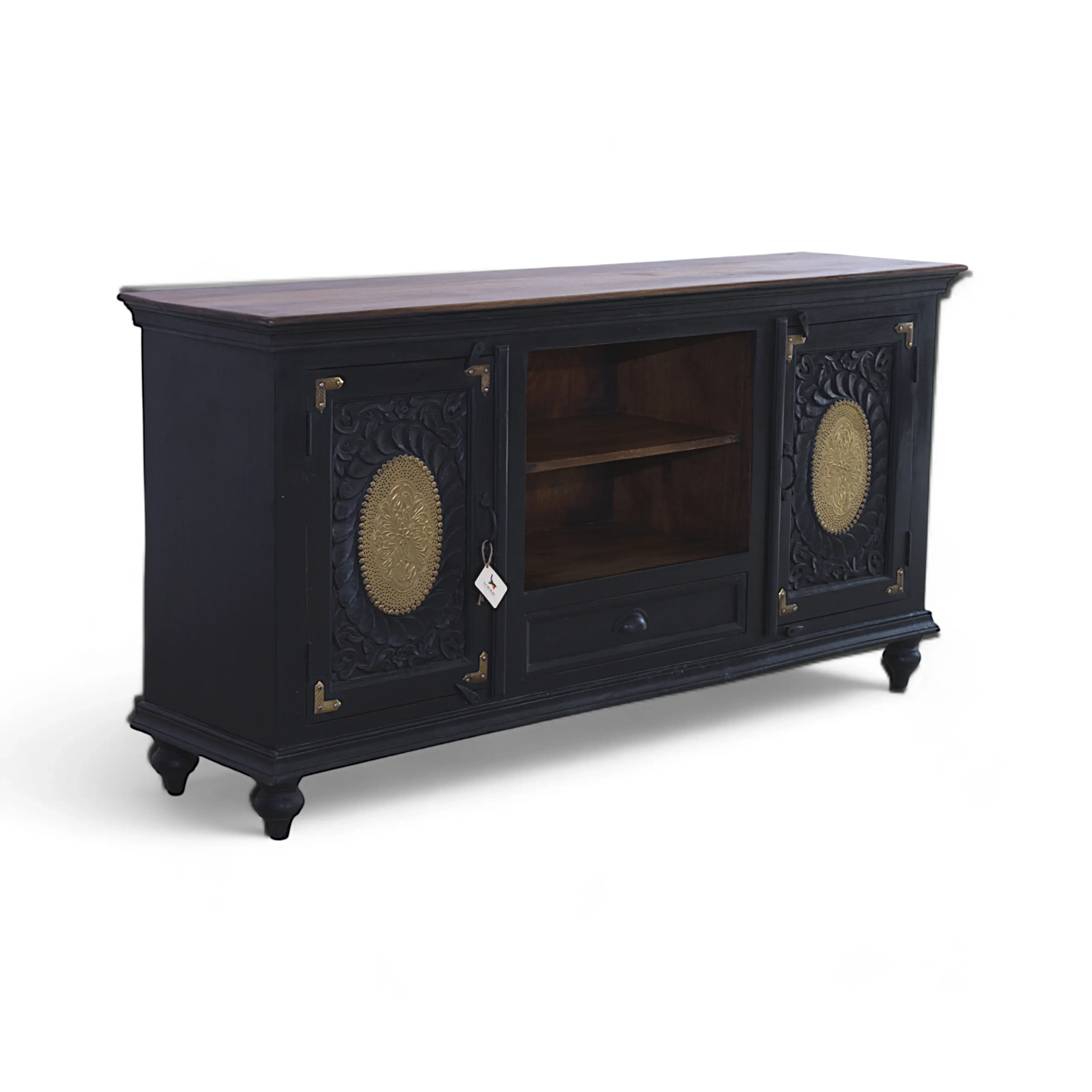 Jardin Embossed Media Cabinet | Gabinete de Latón