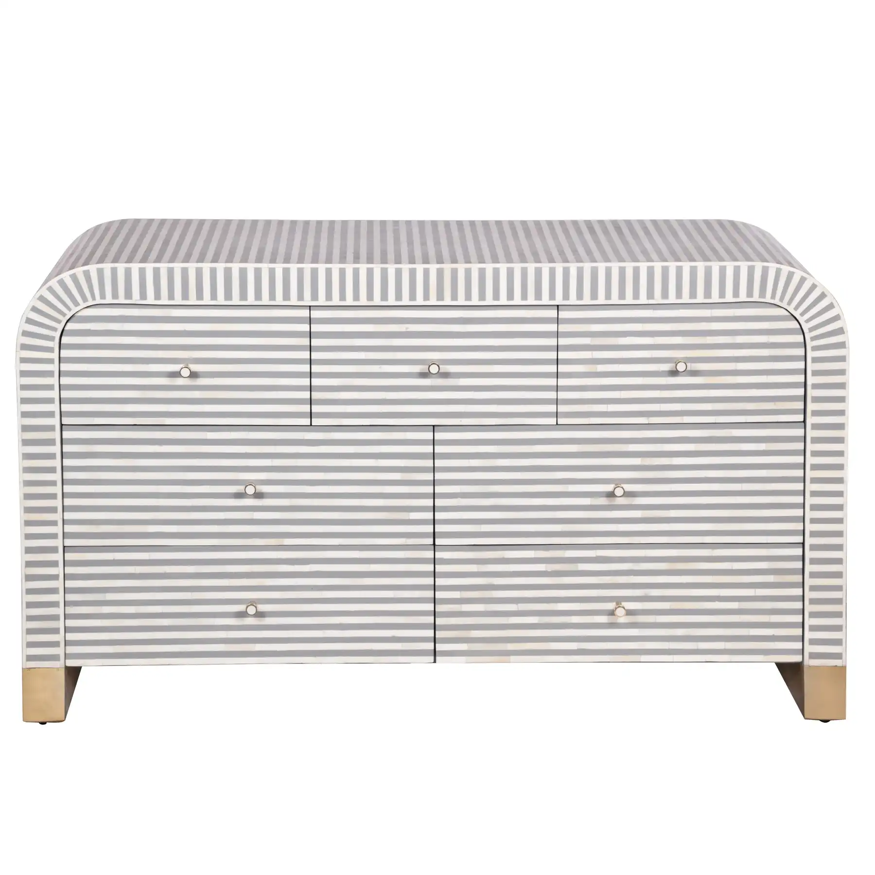 Coastal Stripe 7-Drawer Dresser