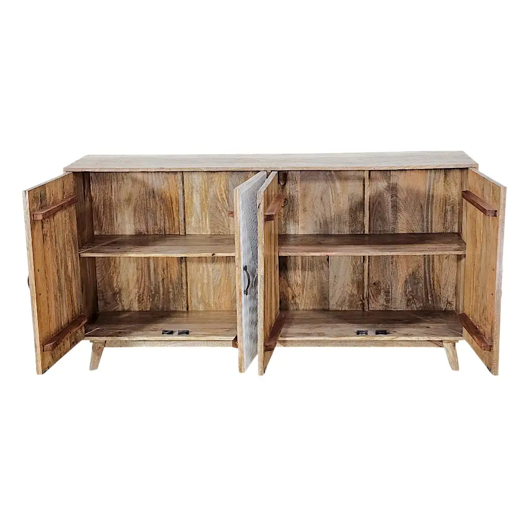The Grayson Fluted Hardwood Buffet