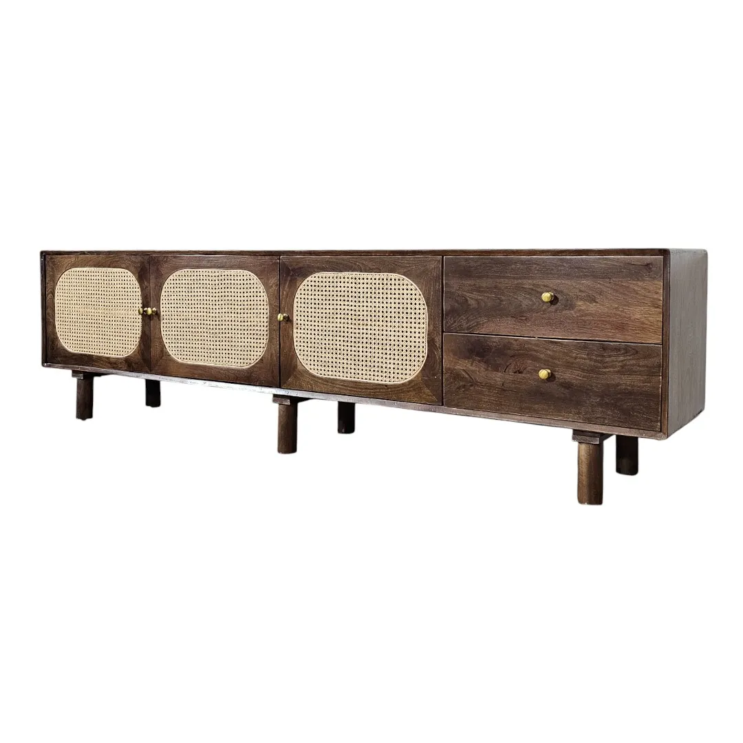 The Metro-Boho Media Bench (Urban Rattan Edition)