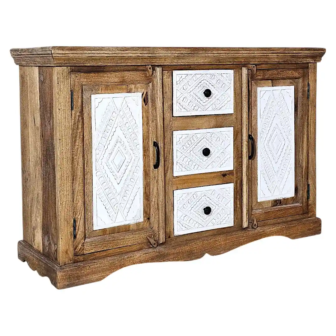 The Medina Soliman Sandblasted Credenza