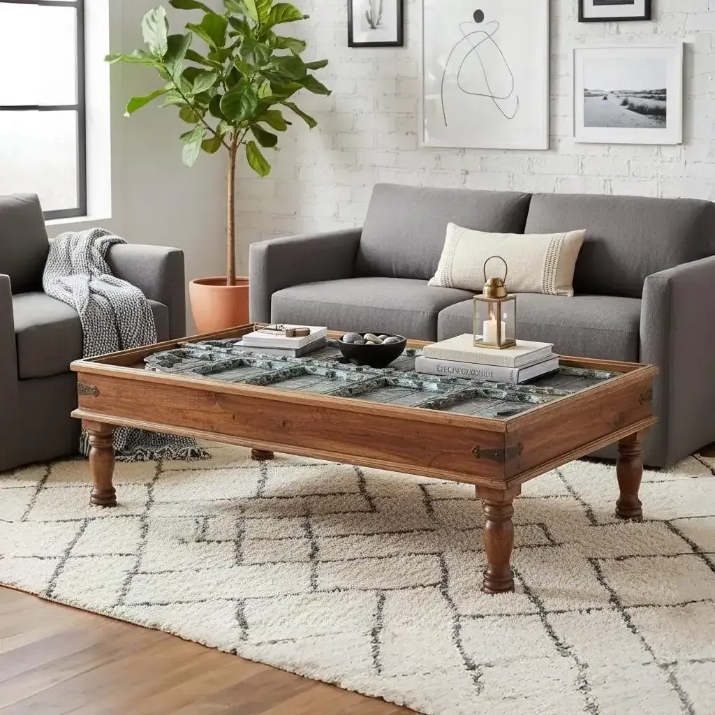 Bab Aziza Jali Carved Coffee Table