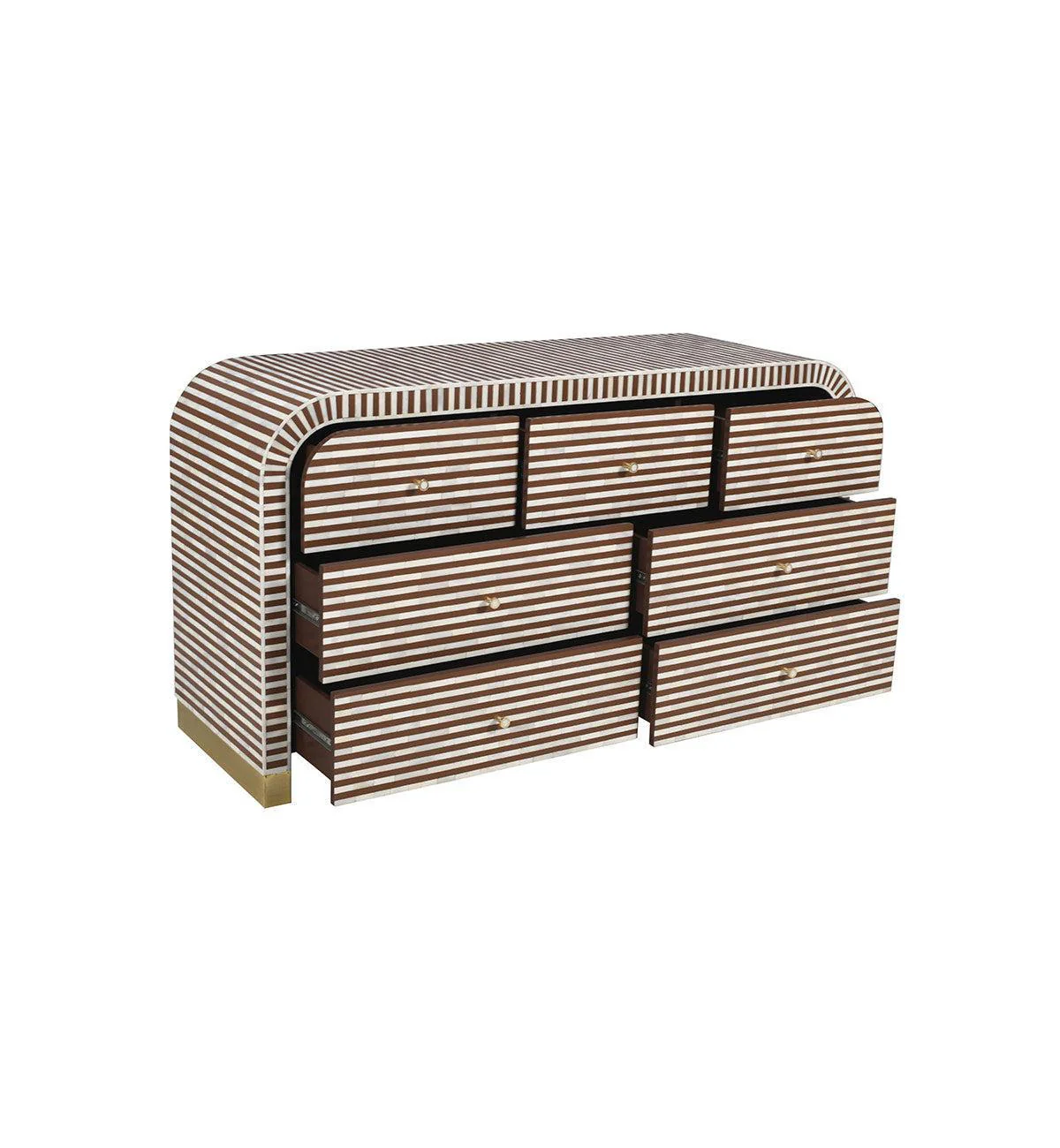 Coastal Stripe 7-Drawer Dresser