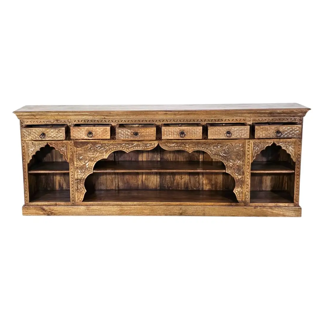 The Aura Carved Media Credenza