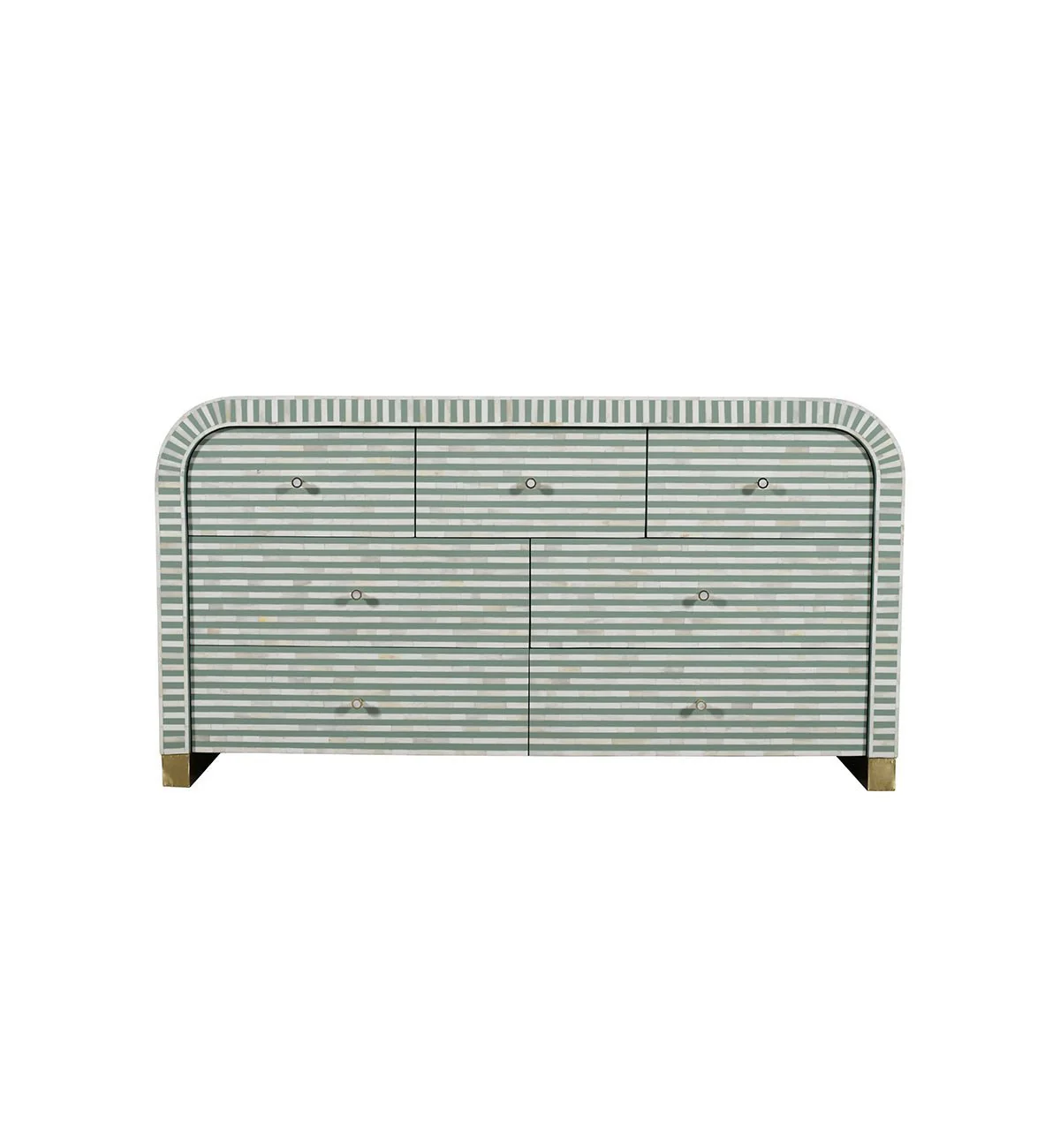 Coastal Stripe 7-Drawer Dresser