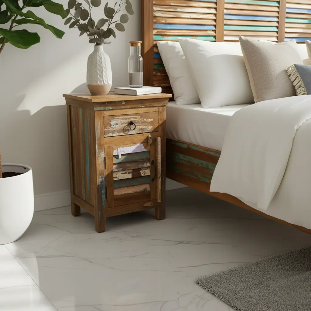 Chatham Reclaimed Wood Bedside Cabinet