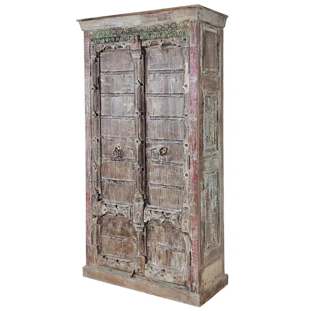 The Tanjore Temple Relief Reclaimed Armoire