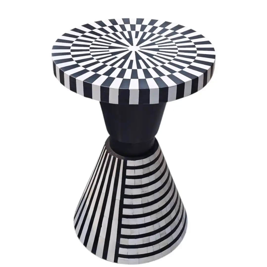 Sitar Bone Inlay Side Table