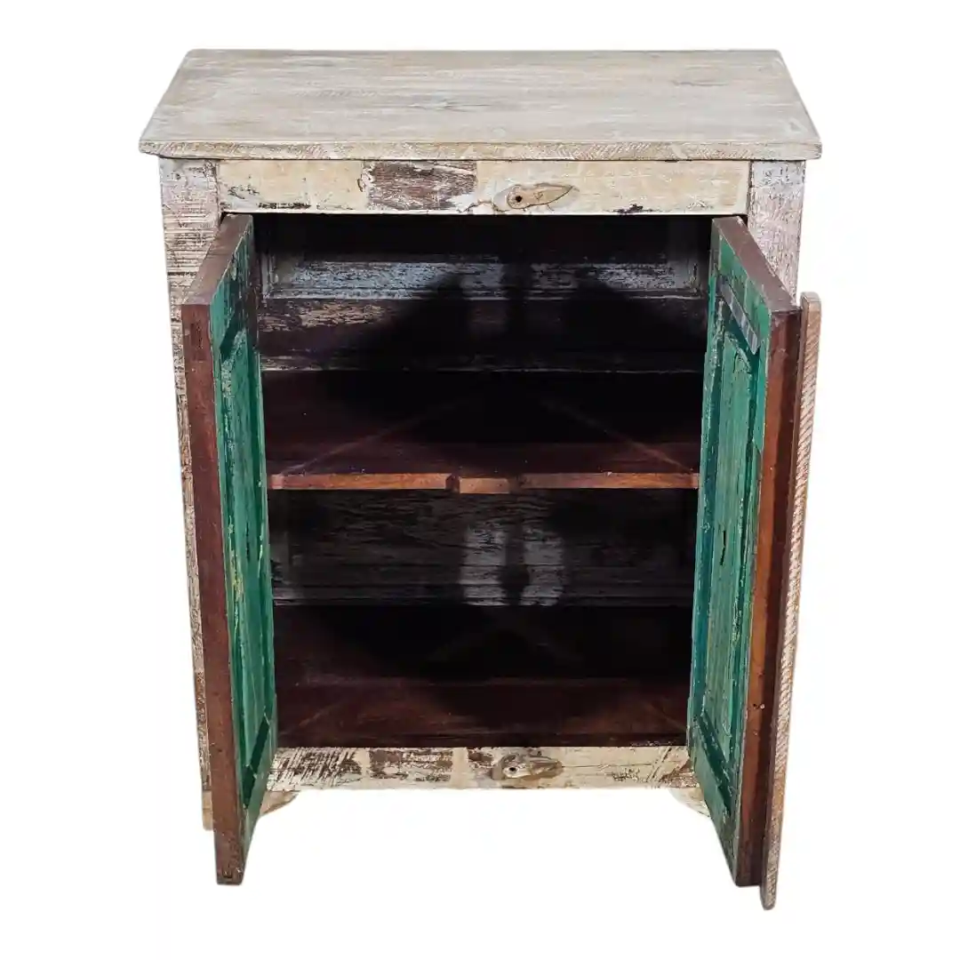 The Delhi Imperial Geometric Reclaimed Bedside Cabinet